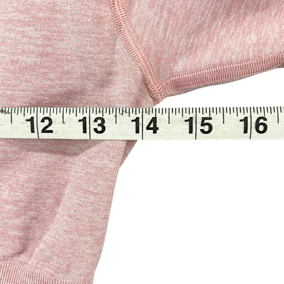 Womens Best Move Workout Crop Top XS/S Light Pink Marl Seamless Long Sleeve - Picture 6 of 9